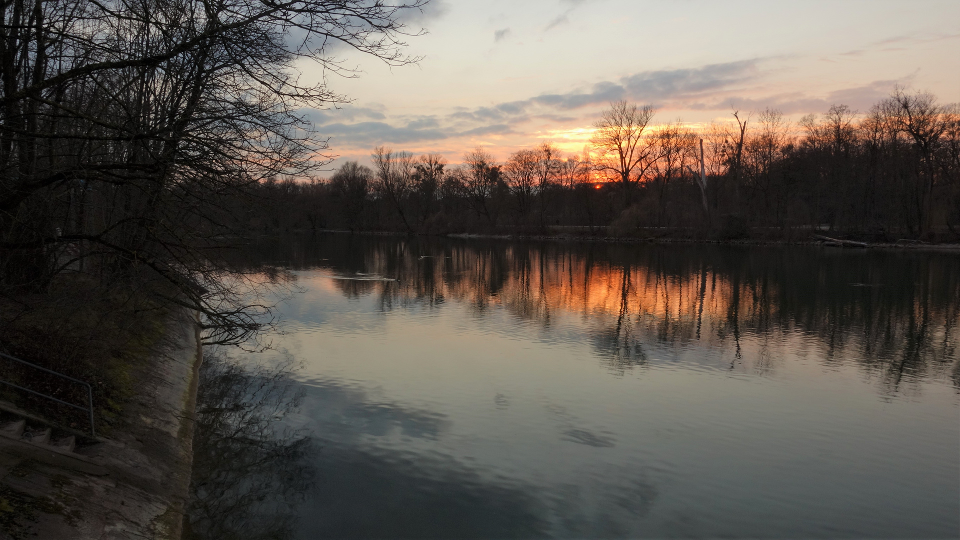 Abendstimmung an der Isar, München