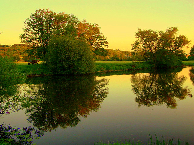 Abendstimmung an der Lahn im Wonnemonat Mai !!!