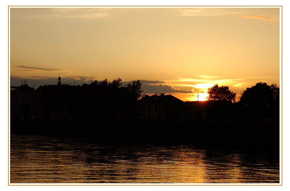 Abendstimmung an der Moldau