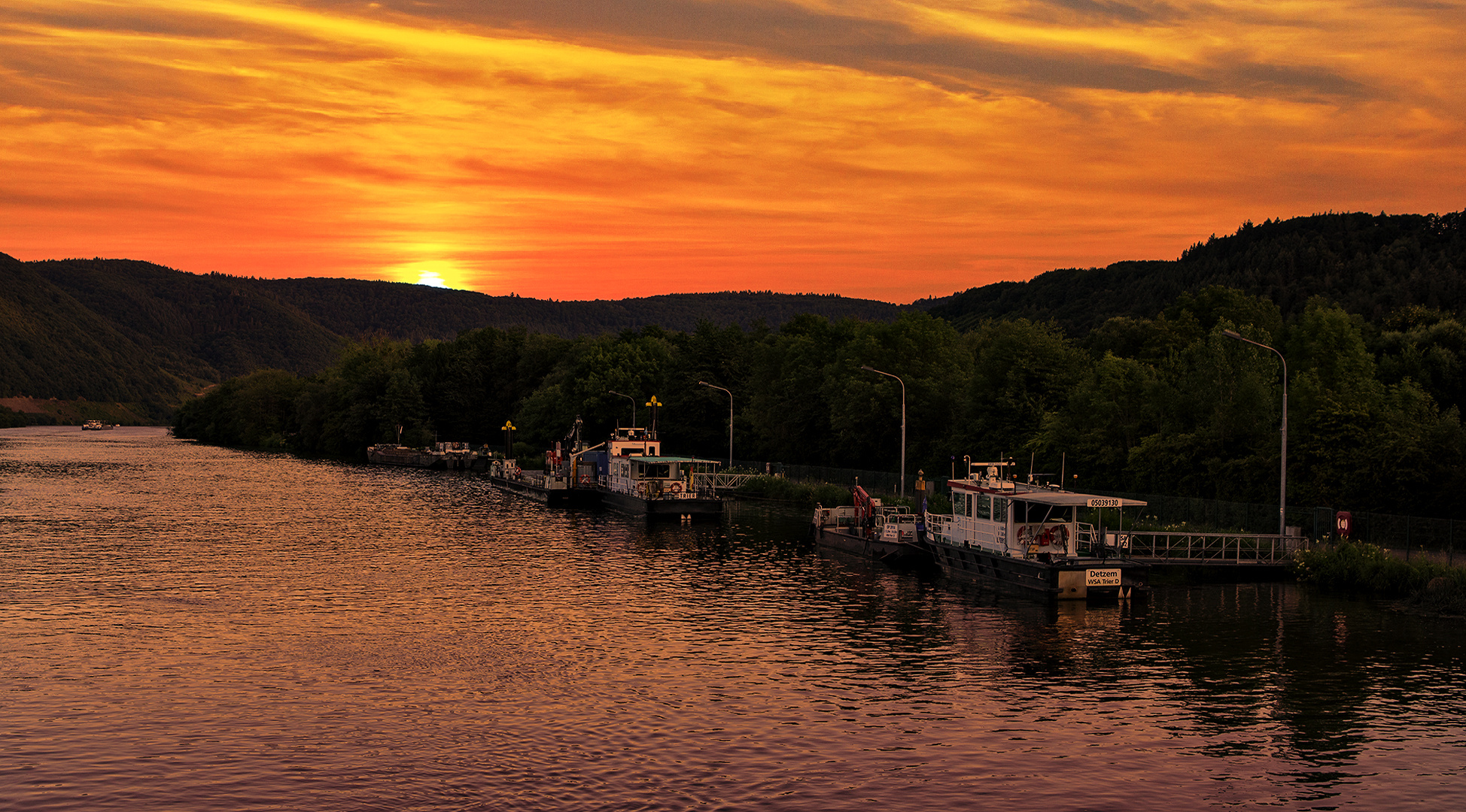 Abendstimmung an der Mosel 