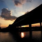 Abendstimmung an der Neckartalbrücke