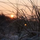 Abendstimmung an der Ostsee im Winter.