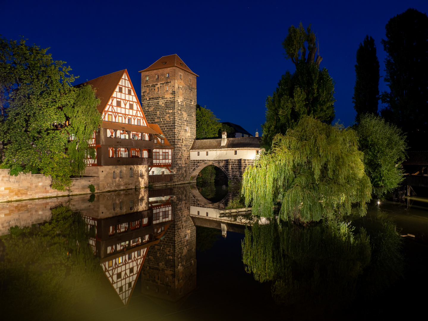 Abendstimmung an der Pegnitz im August