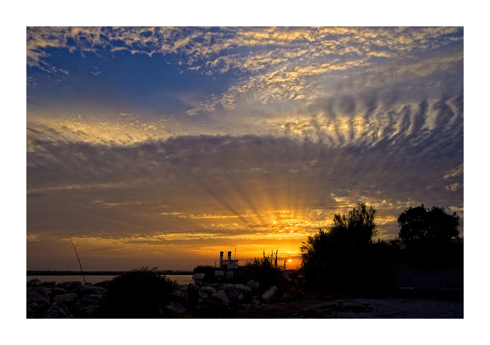 Abendstimmung an der Petit Rhone - Camargue