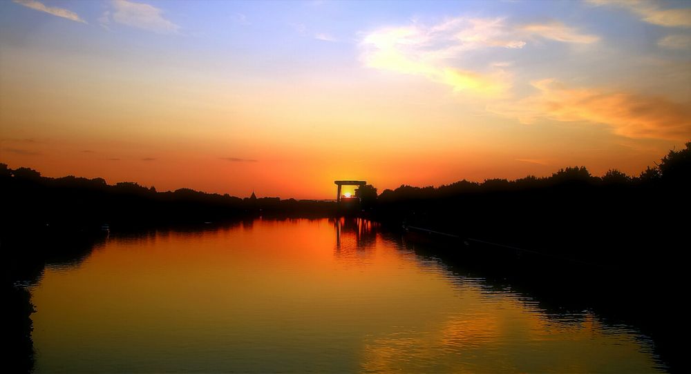 Abendstimmung an der Schleuse