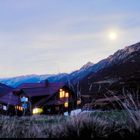 Abendstimmung an der Schwarzwasserhütte (Kleinwalsertal, Allgäuer Alpen)