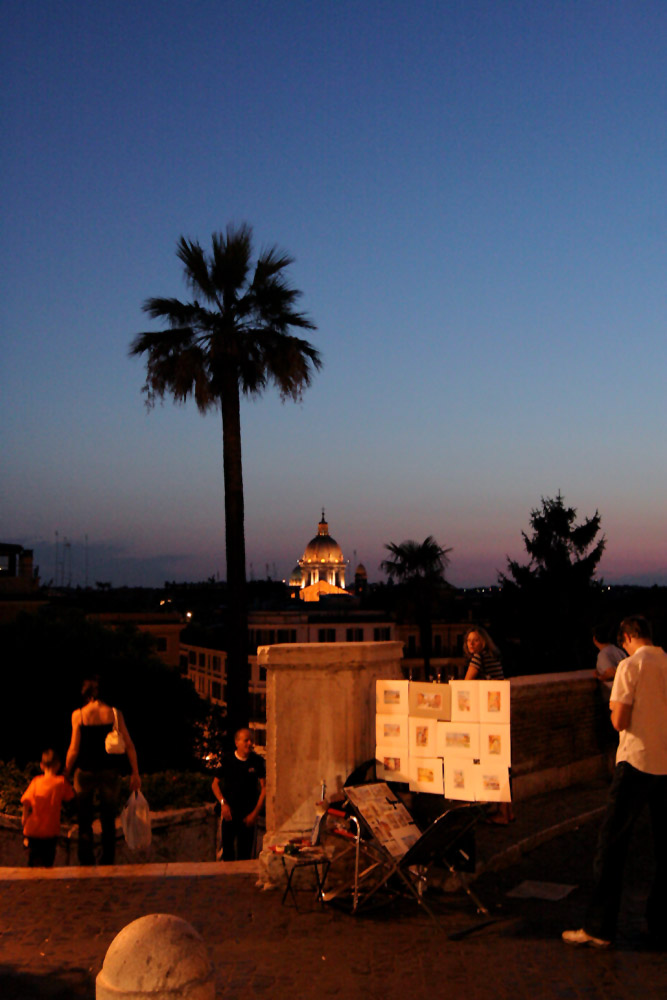 Abendstimmung an der spanischen Treppe