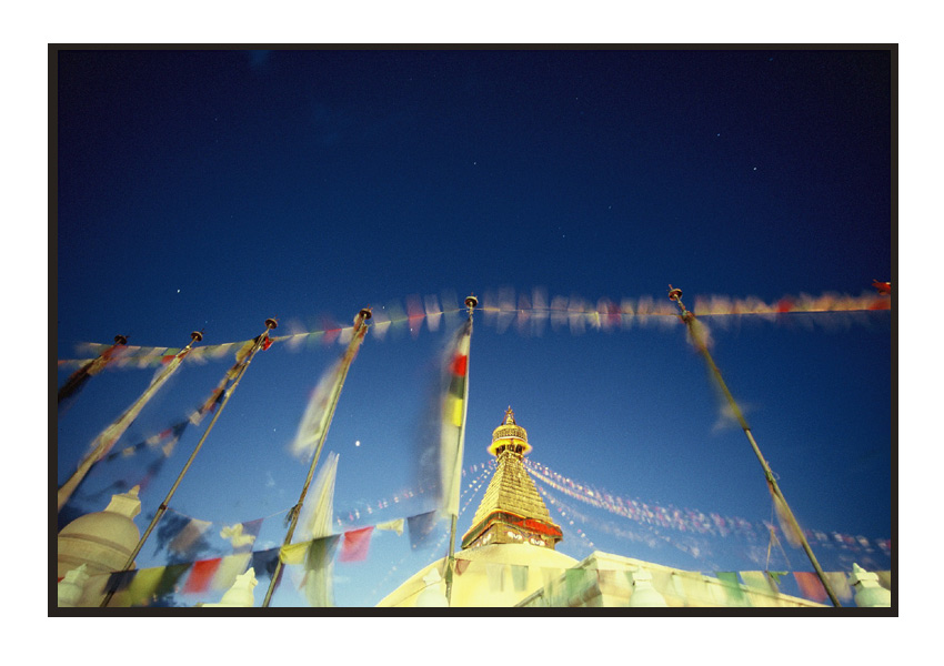 Abendstimmung an der Stupa von Bodnath