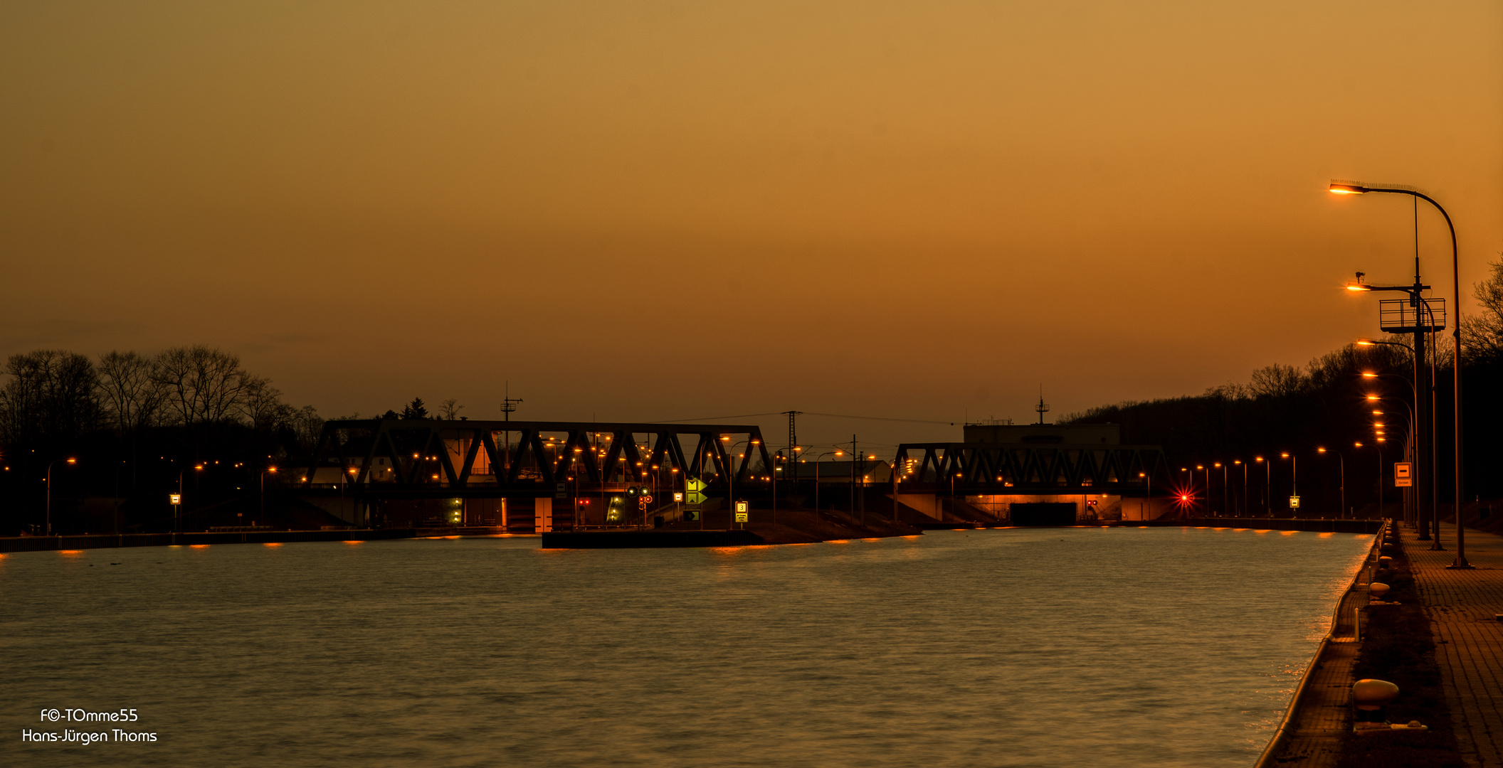 Abendstimmung an der Sülfelder Schleuse