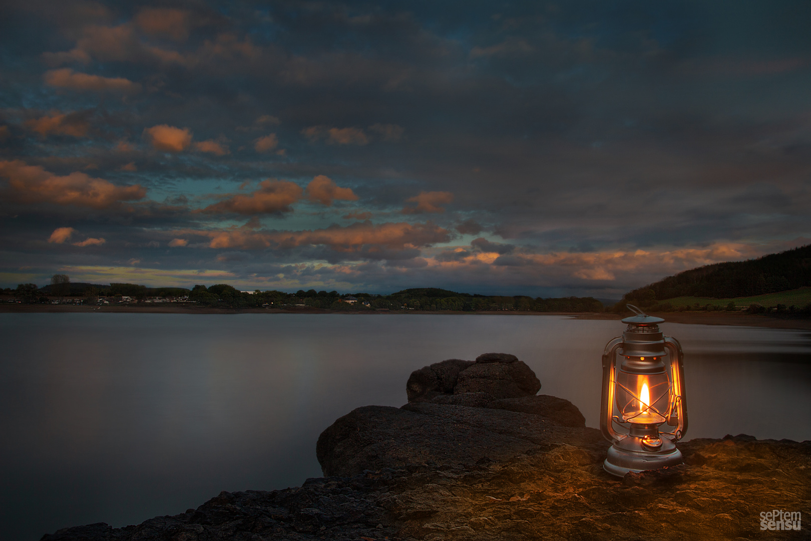 Abendstimmung an der Talsperre Pirk