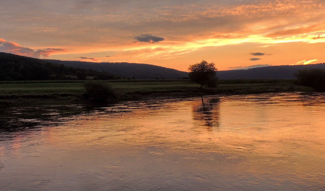 Abendstimmung an der Weser