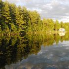 Abendstimmung an einem See in Maine