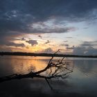 Abendstimmung an einem See in Schweden