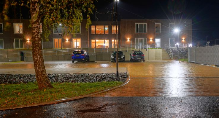 Abendstimmung an unserem neuen Altenheim, 2