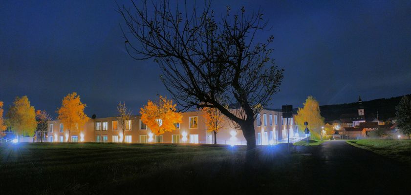 Abendstimmung an unserem neuen Altenheim