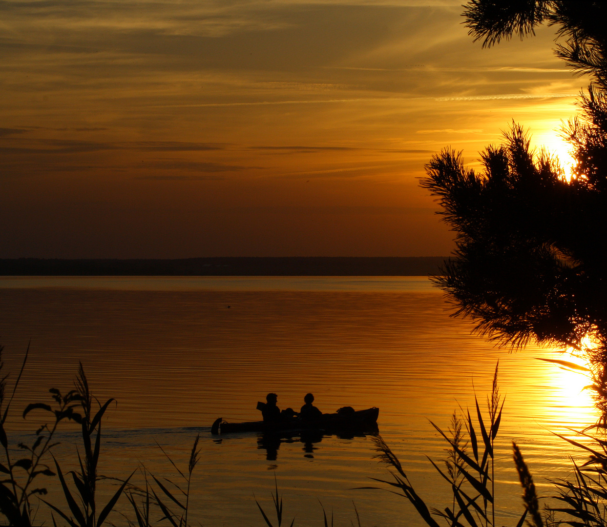 Abendstimmung auf dem Achterwasser