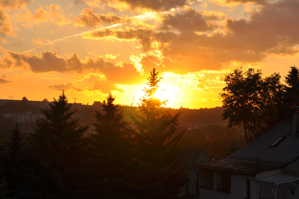 Abendstimmung auf dem Balkon