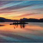 Abendstimmung auf dem Egenes-Camping nähe Flekkefjord ; Camper- Norwegenreise 2019