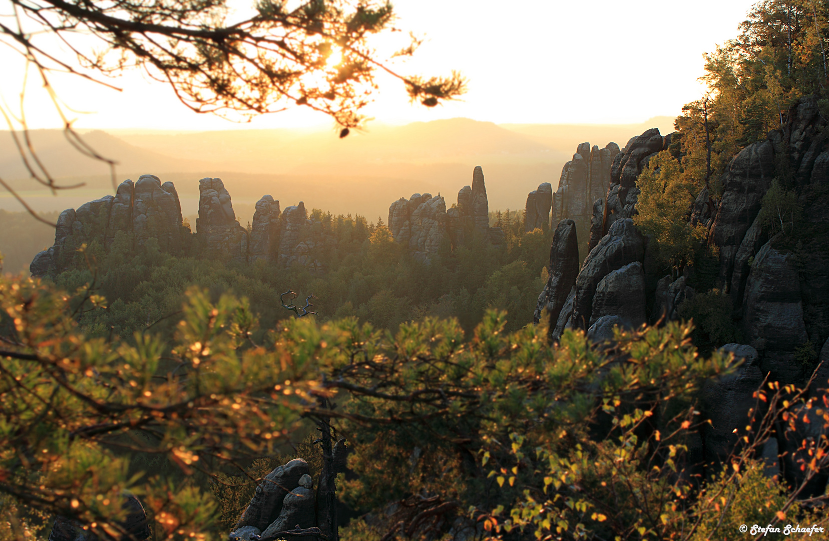 Abendstimmung auf dem Fels