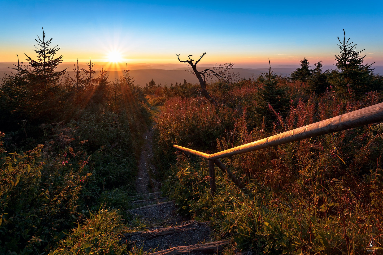 Abendstimmung auf dem Fichtelberg