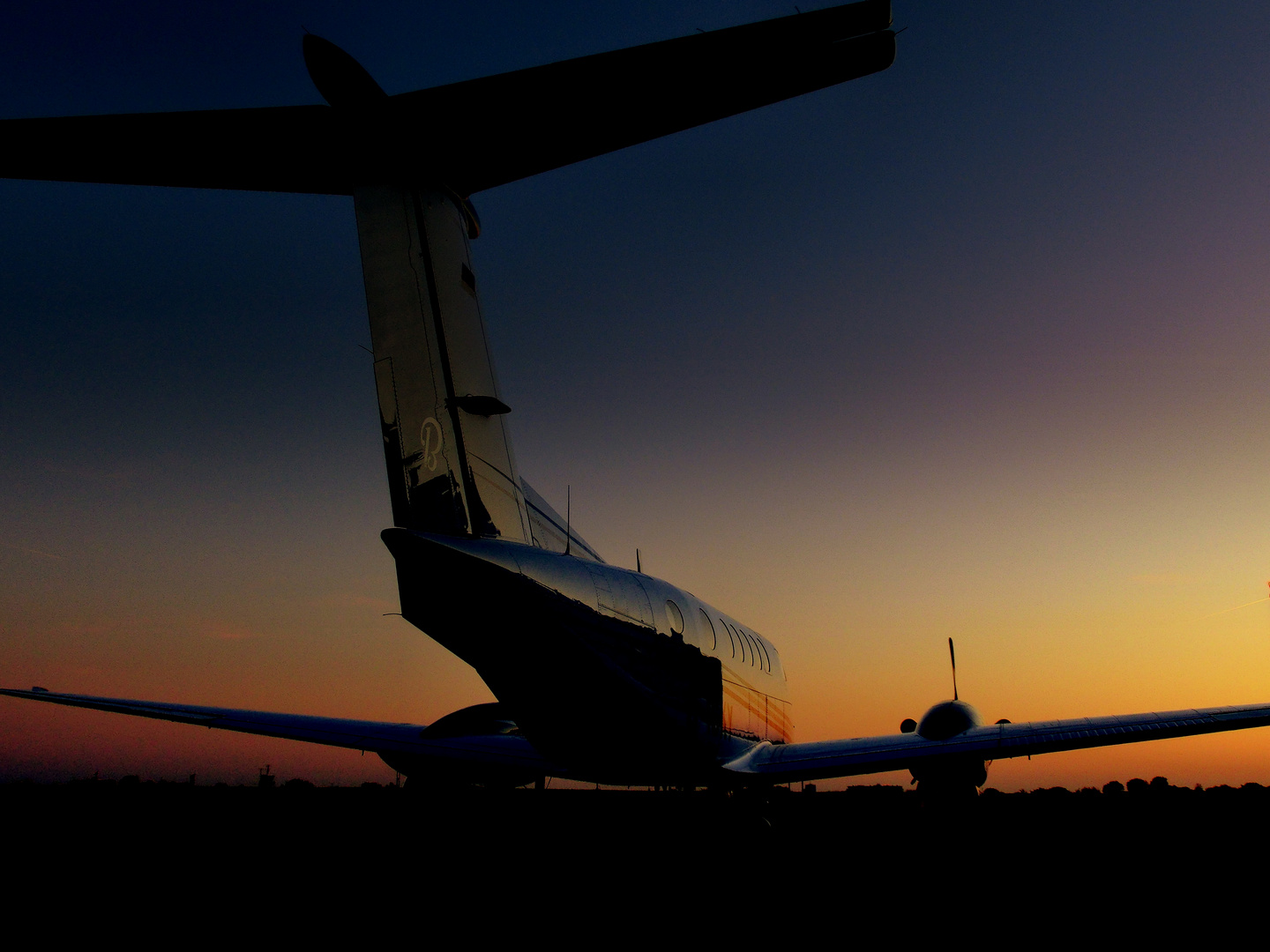 Abendstimmung auf dem Flugplatz