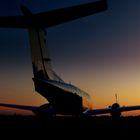 Abendstimmung auf dem Flugplatz