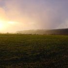 Abendstimmung auf dem Flugplatz Schotten