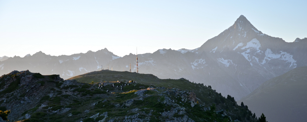 Abendstimmung auf dem Gebidem oberhalb Visperterminen