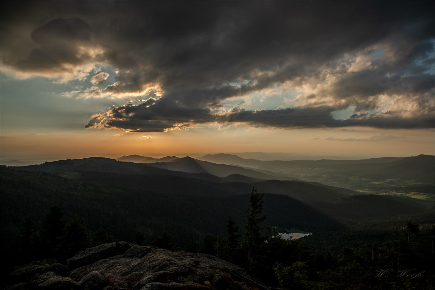 Abendstimmung auf dem großen Arber