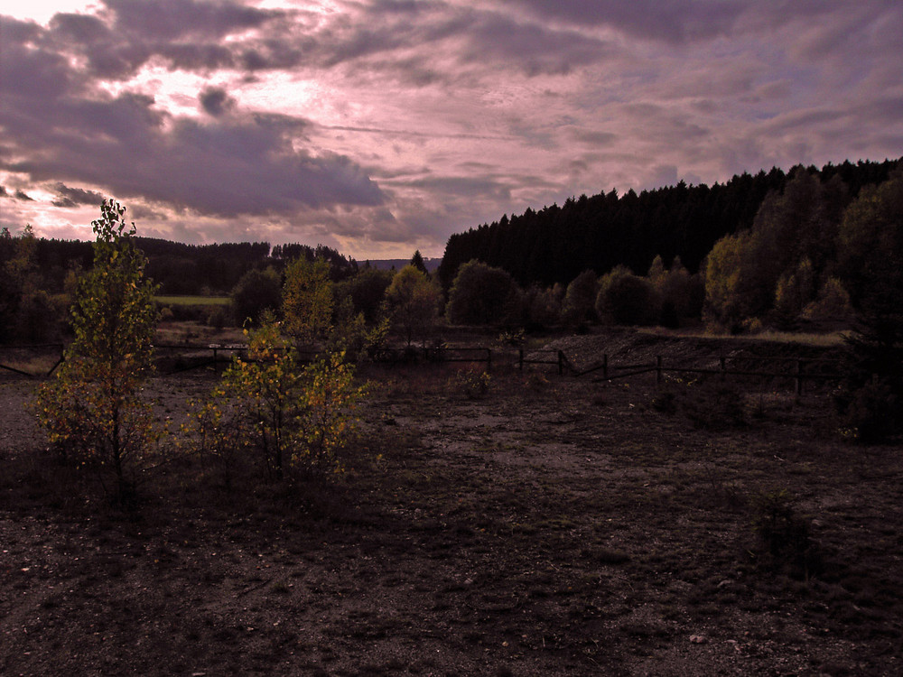 Abendstimmung auf dem Haldengelände