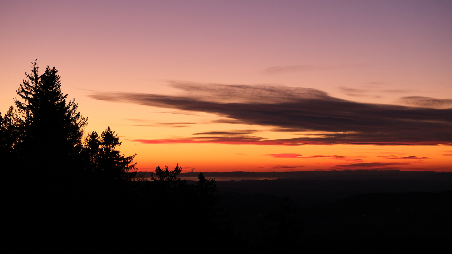 Abendstimmung auf dem Hauchenberg