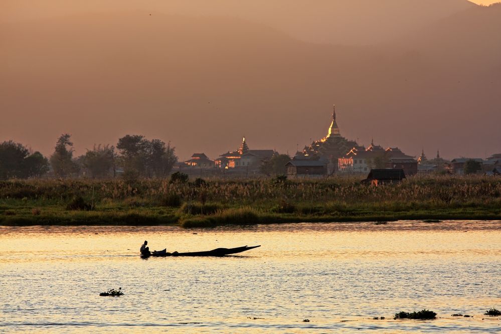 Abendstimmung auf dem Inle-See