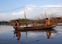 Abendstimmung auf dem Mekong