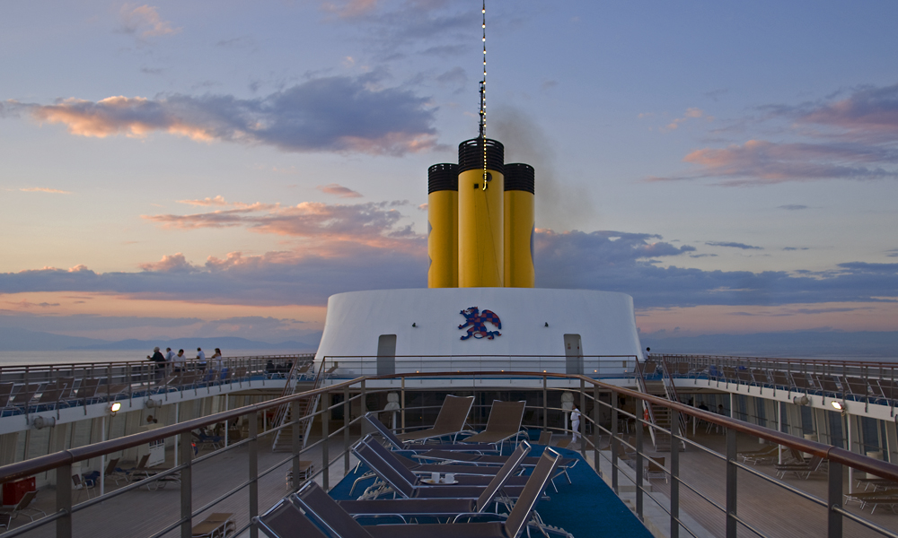 Abendstimmung auf dem Oberdeck