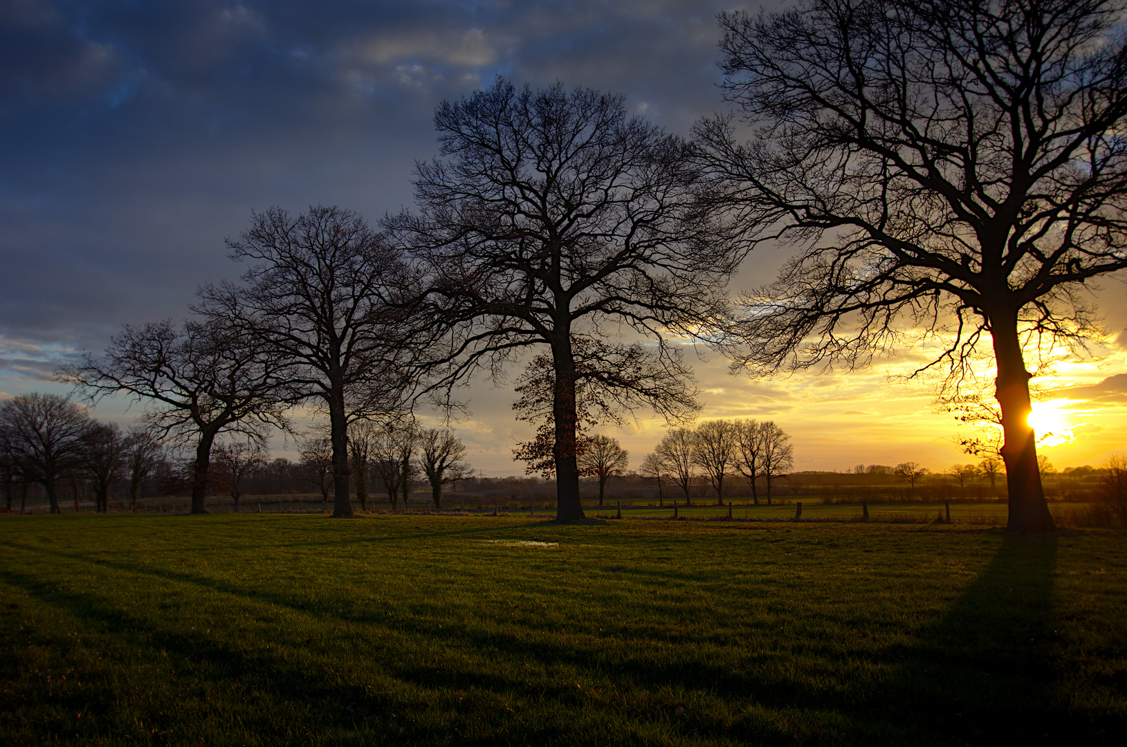 Abendstimmung auf dem platten Lande