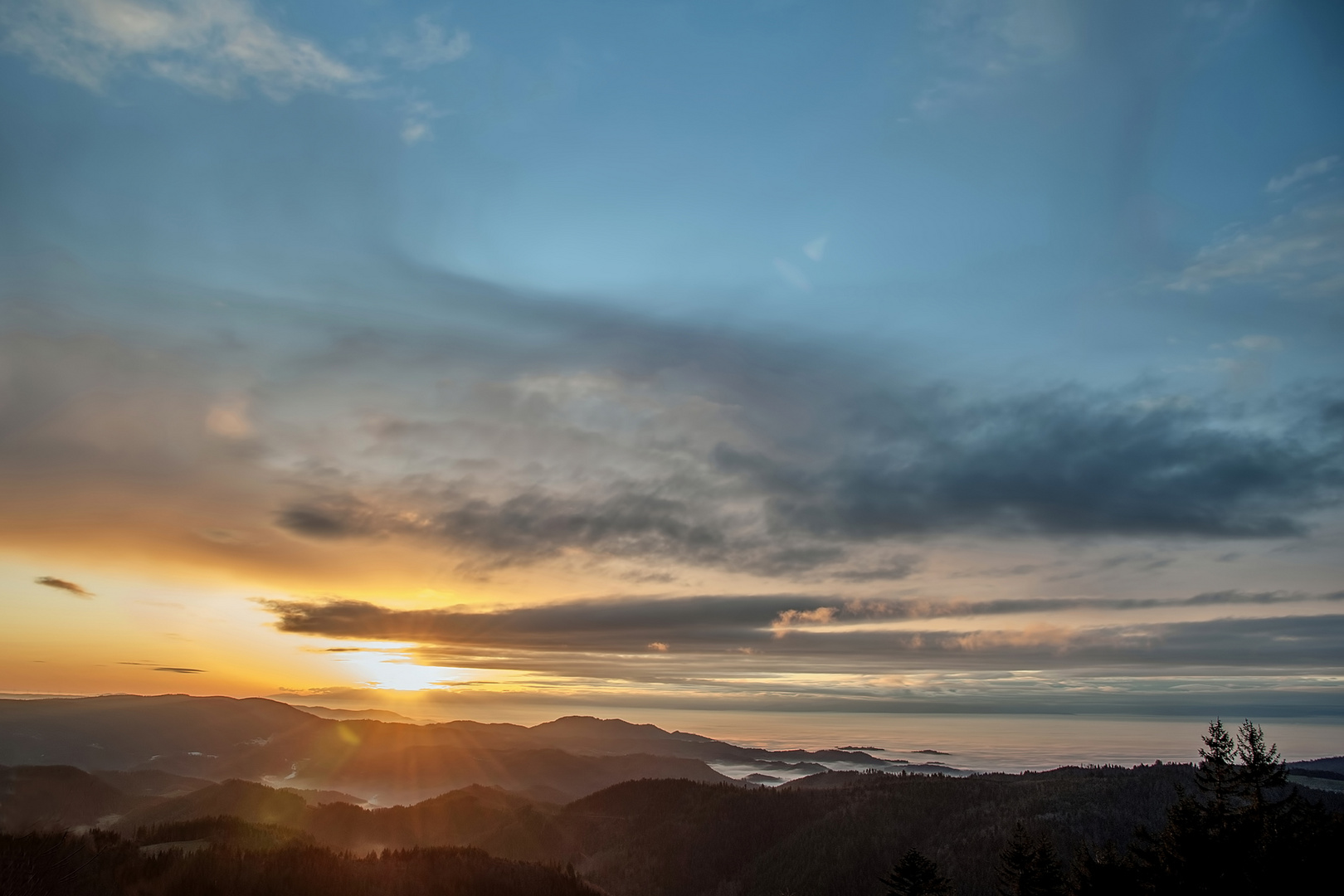 Abendstimmung auf dem Schliffkopf