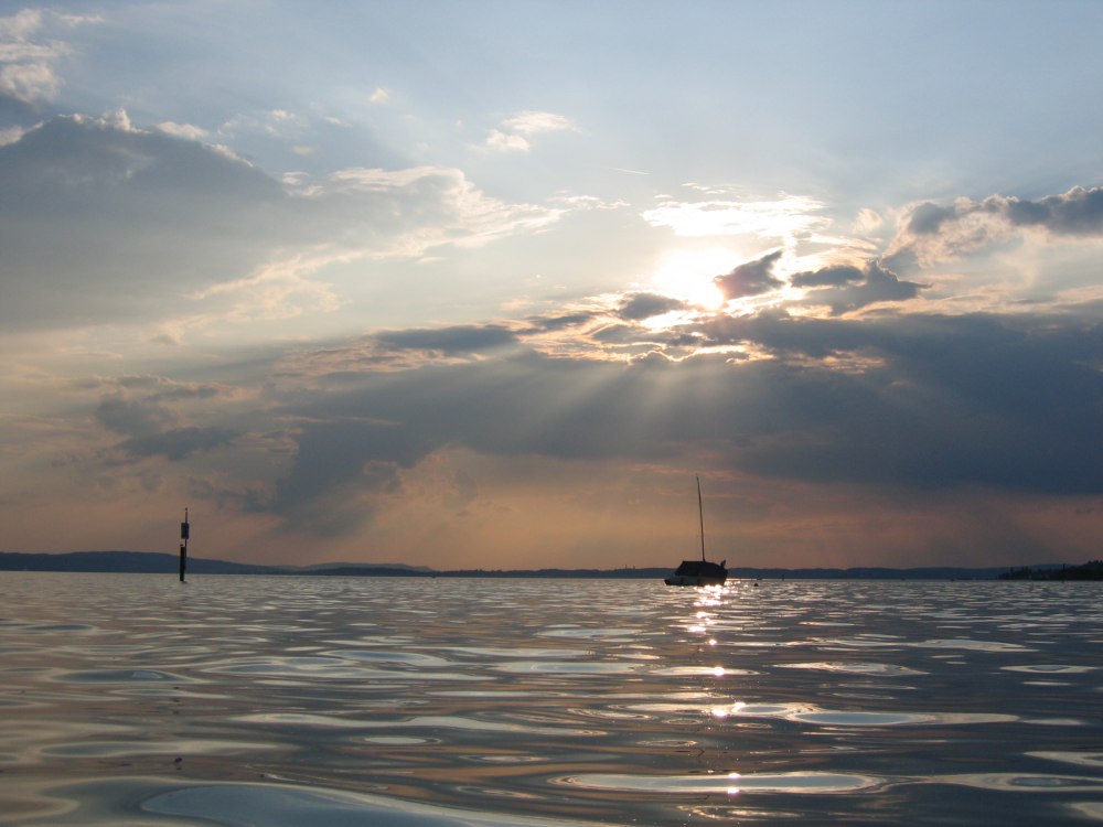 Abendstimmung auf dem See bei Immenstaad