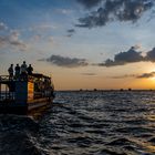 Abendstimmung auf dem Tonle Sap Kambodscha