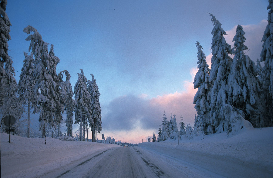 Abendstimmung auf dem Weg nach Clausthal-Zellerfeld