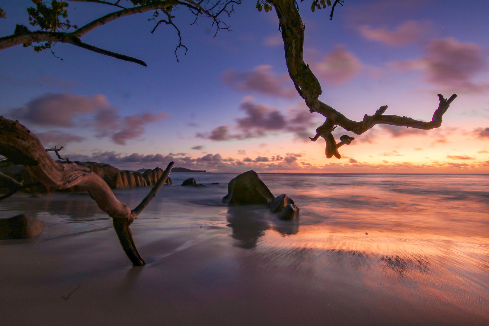 Abendstimmung auf den Seychellen