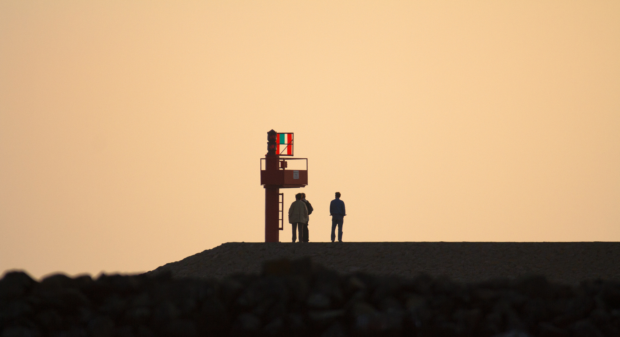 Abendstimmung auf der Baltrumer Mole