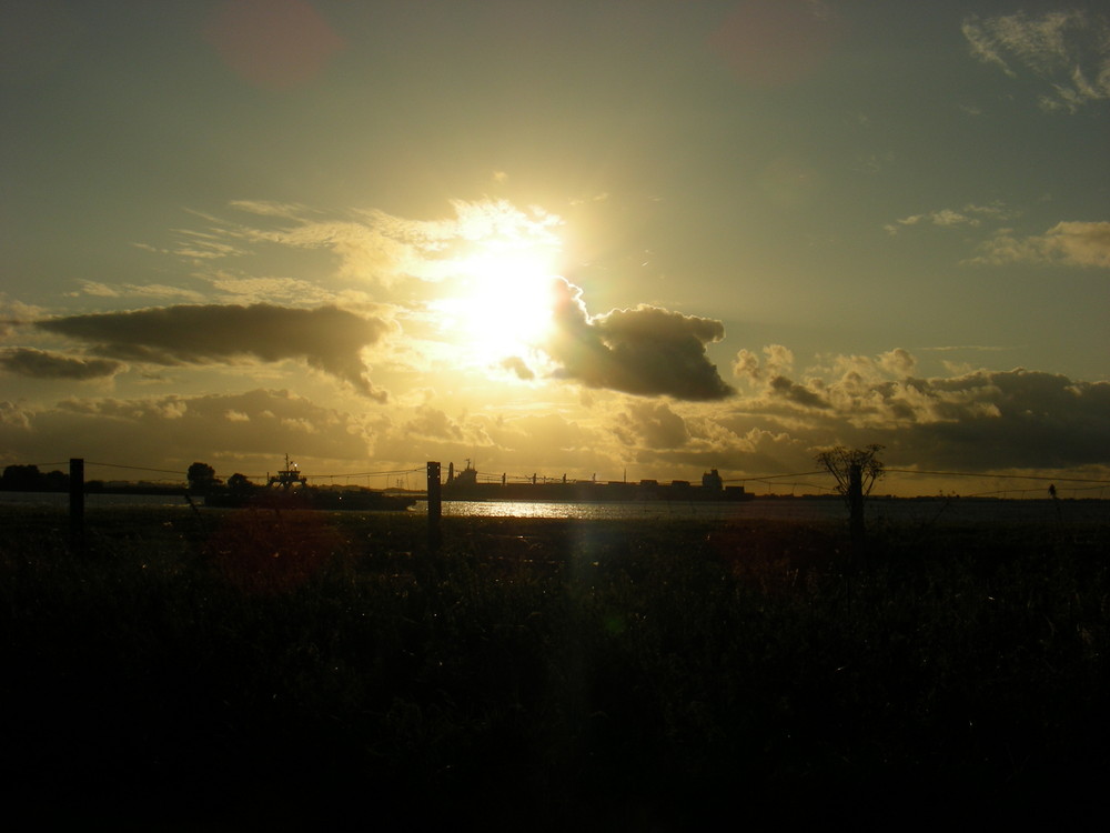 Abendstimmung auf der Elbe