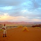 Abendstimmung auf der Hochebene in der Namib
