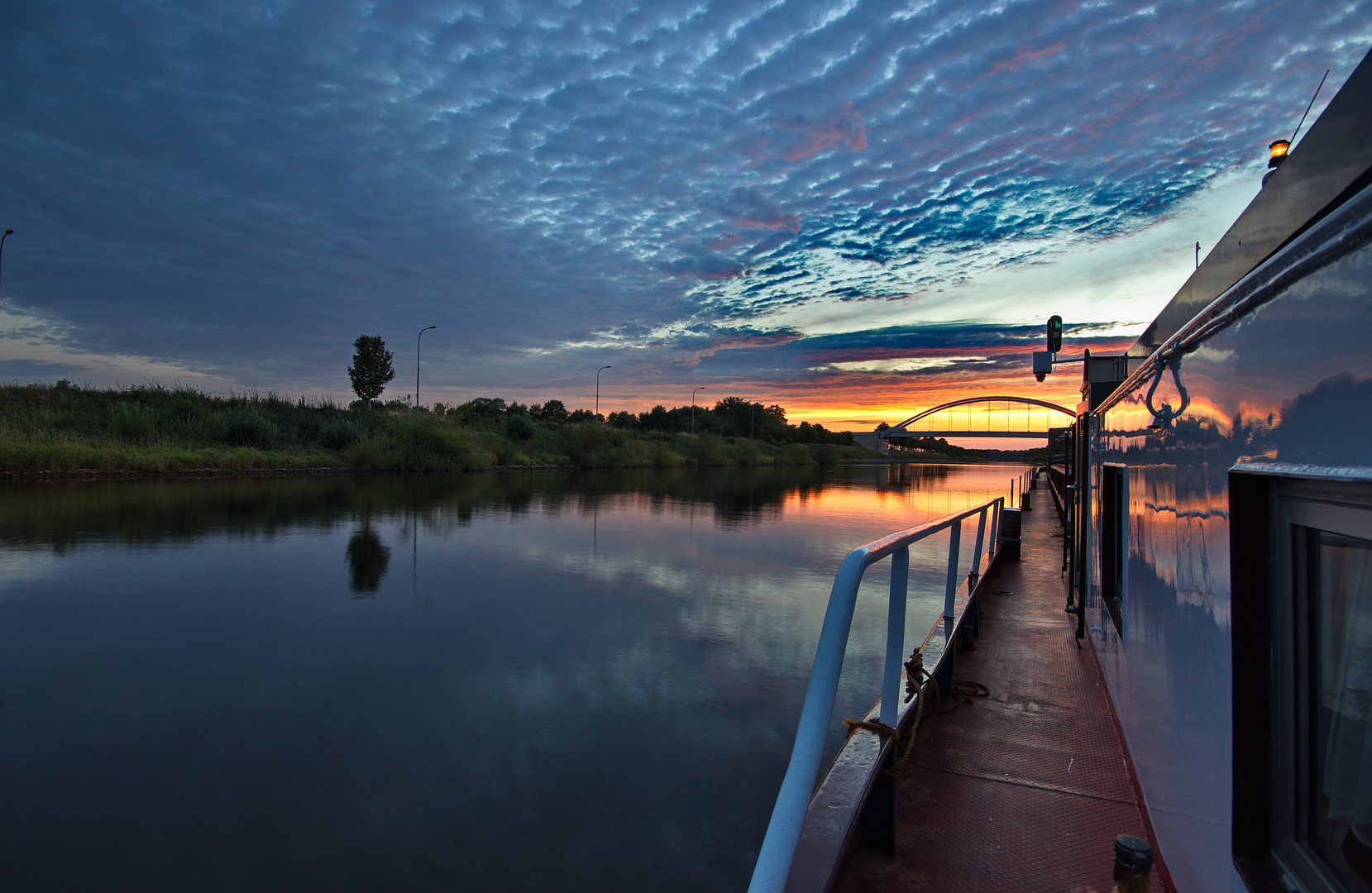 Abendstimmung auf der Mittelweser