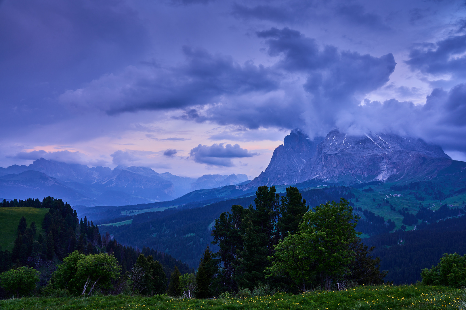 Abendstimmung auf der Seiser Alm