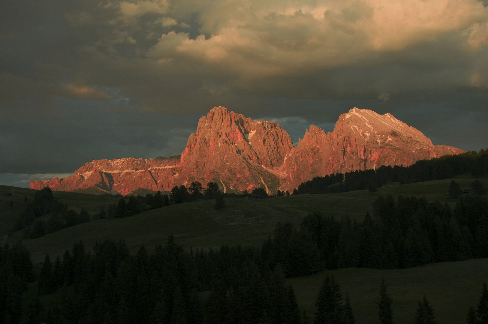 Abendstimmung auf der Seiser Alm