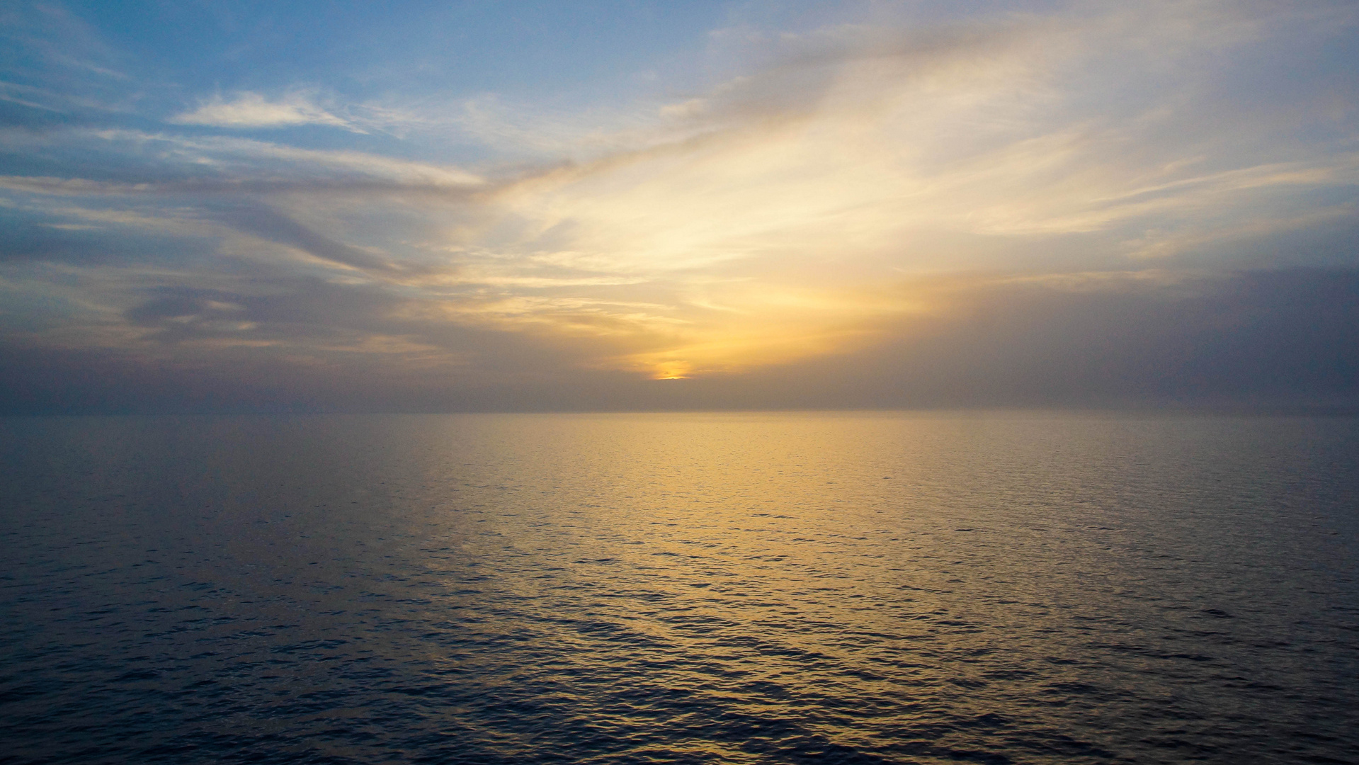 Abendstimmung auf hoher See