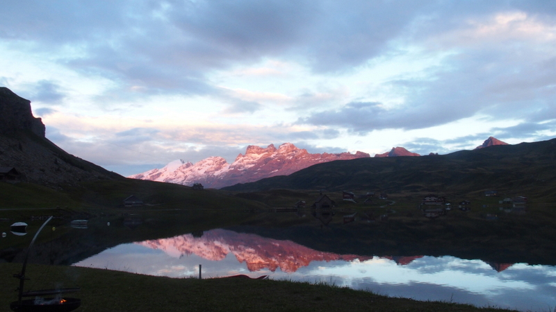 Abendstimmung auf Melchsee-Frutt auf 1900 Meter