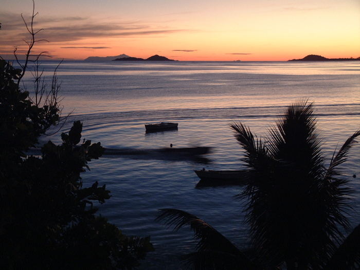 Abendstimmung auf Praslin