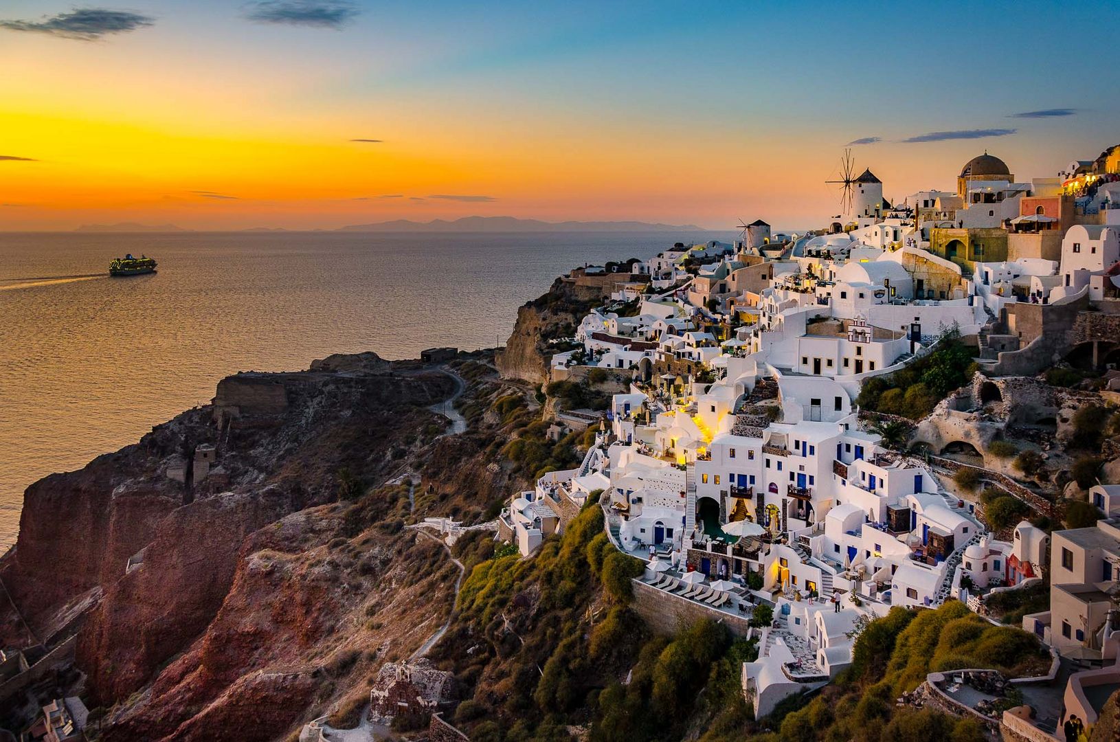 Abendstimmung auf Santorin